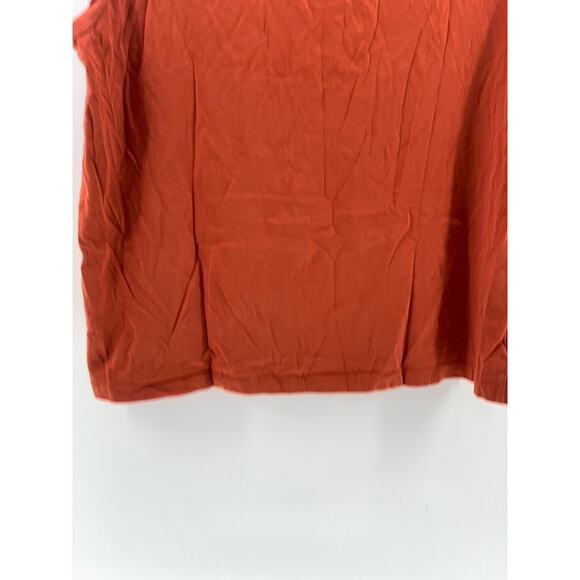 EVERLANE Women's Orange Crewneck Organic Cotton Uniform Tank Top SZ L - Picture 6 of 11